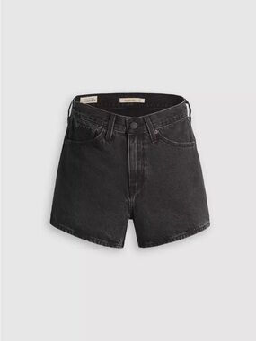 Levi's Black High-Rise 80s Mom Denim Shorts